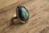 Rugged Natural Turquoise Ring - Size 6.5